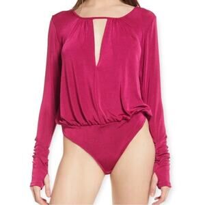 Intimately Free People Kaya Rose Hypnotic Cutout Bodysuit Size XS